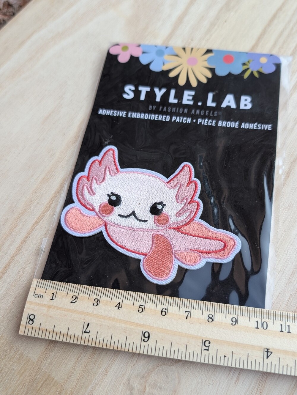 STYLE.LAB Pink Axolotl Embroidered Adhesive Patch Salamander NEW NWT
